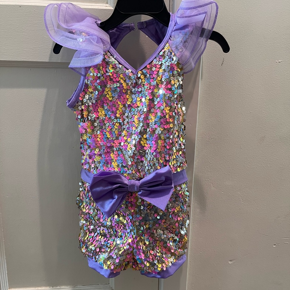 Weissman Multicolor Sequin Kids Costume with Purple Accents